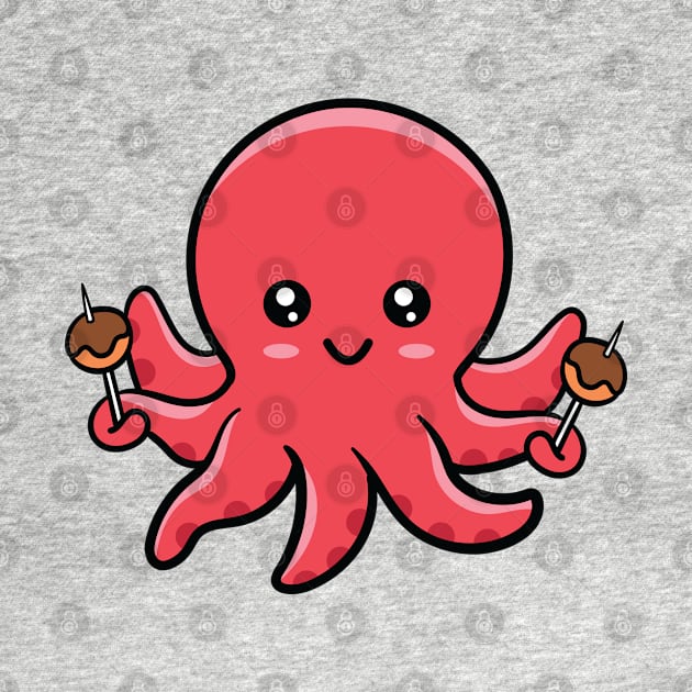 Cute Kawaii Takoyaki Octopus by KawaiiAttack